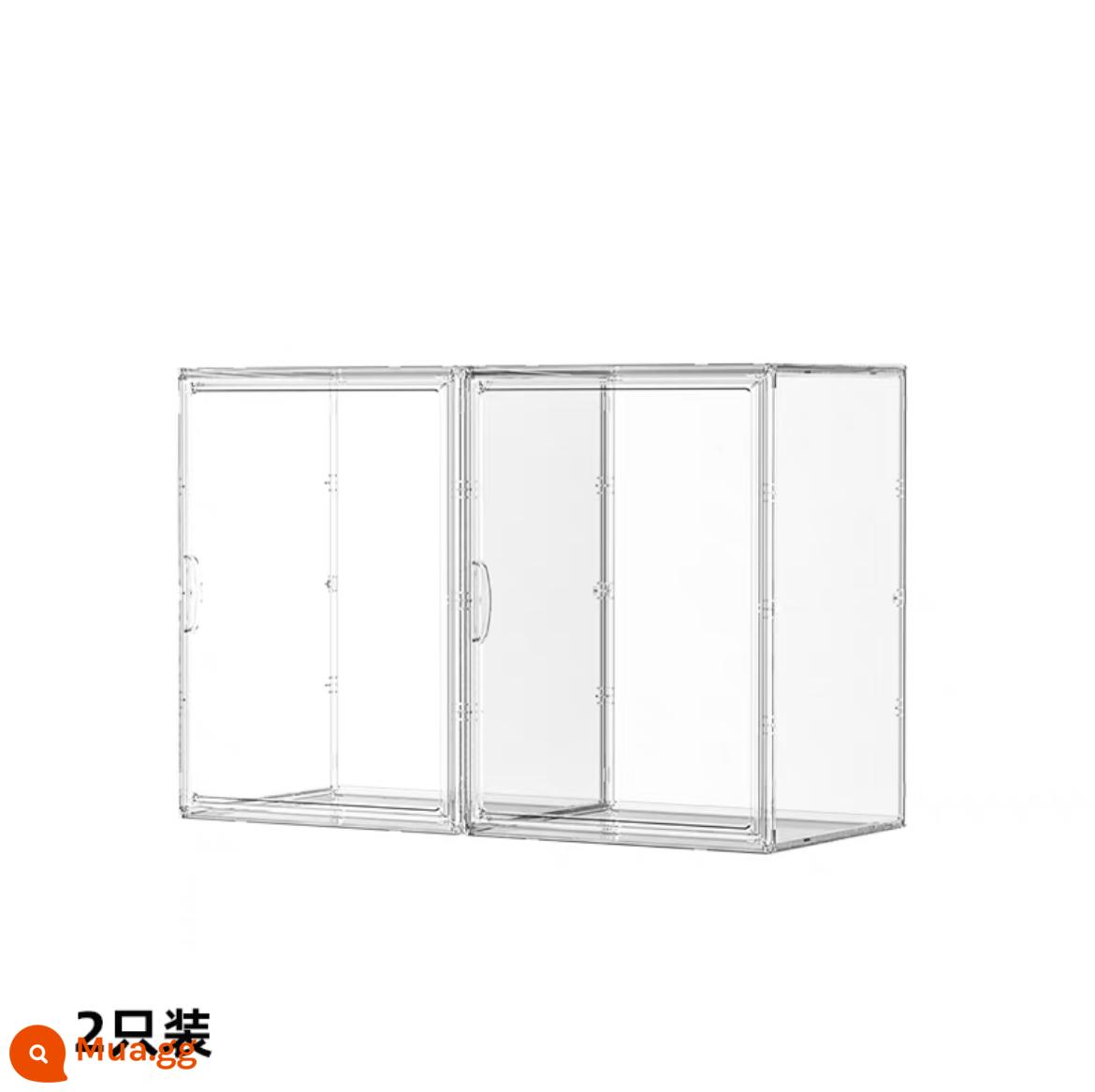 Trong Suốt Sách Hộp Bảo Quản Chống Bụi Ins Sinh Viên Giá Sách Acrylic Sách Hình Cây Oxford Gấp Tủ Bảo Quản - Đã nâng cấp size 39_29_25 [gói 2]