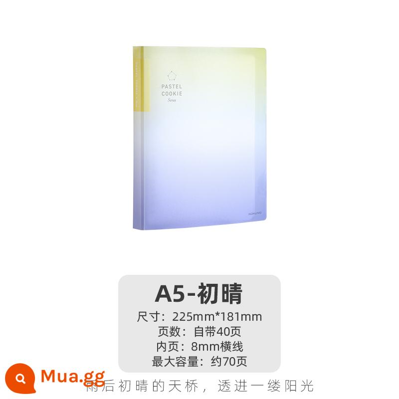 Cửa hàng hàng đầu chính thức kokuyo danh tiếng quốc gia Nhật Bản màu sáng bánh quy cuốn sách lá rời a4 sổ tay có thể tháo rời vỏ b5 nhẹ và đơn giản chất kết dính lõi dung lượng lớn a5 tách trang cuốn sách cuộn - [Sản phẩm mới] Chuqing A5 40 trang