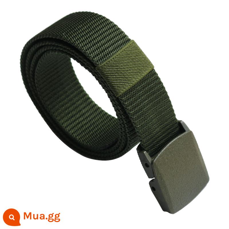 Belt nam không có kim loại nylon vải rộng 3,7 cm so với kiểm tra an ninh -khóa khóa rom khóa không có sắt - Quân đội xanh