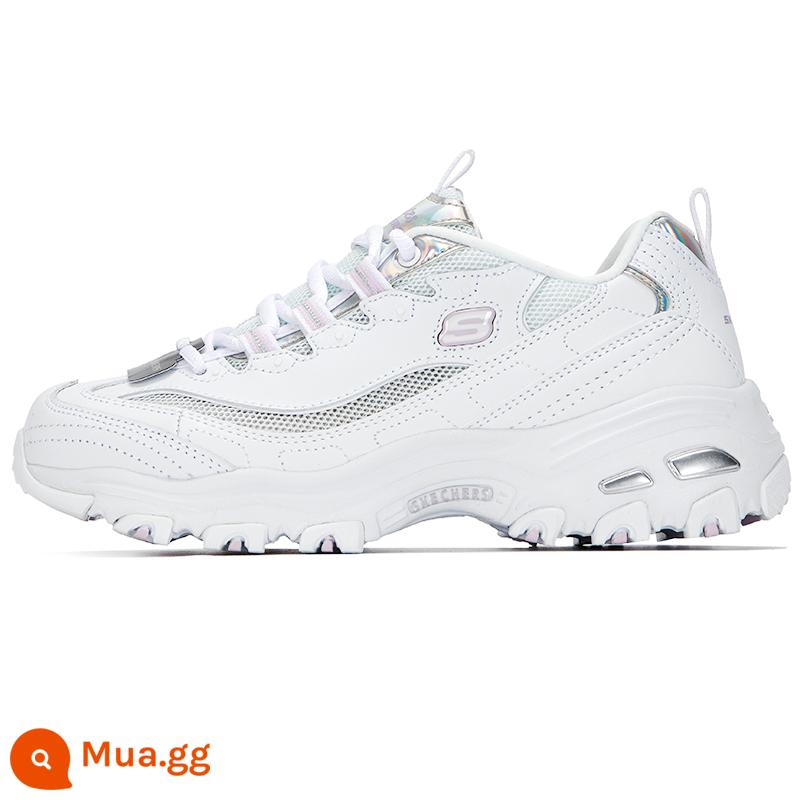 SKECHERS Giày Nữ Thêu Bướm Bố Giày Chính Thức Hàng Đầu Mùa Đông Đế Dày Gấu Trúc Trắng Giày Giày Thể Thao Thường Ngày - [Lỗ thông gió lưới lớn] WHT