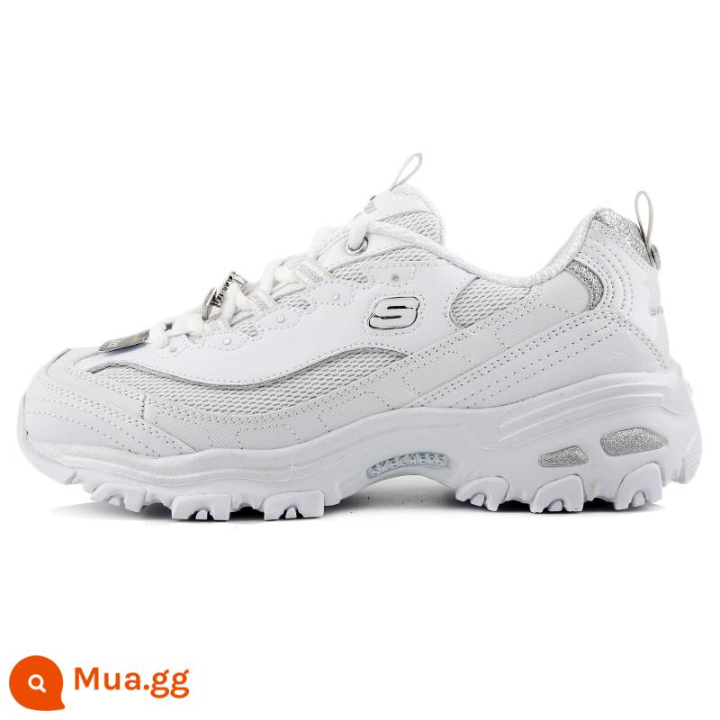 SKECHERS Giày Nữ Thêu Bướm Bố Giày Chính Thức Hàng Đầu Mùa Đông Đế Dày Gấu Trúc Trắng Giày Giày Thể Thao Thường Ngày - [Phong cách kim cương]WSL