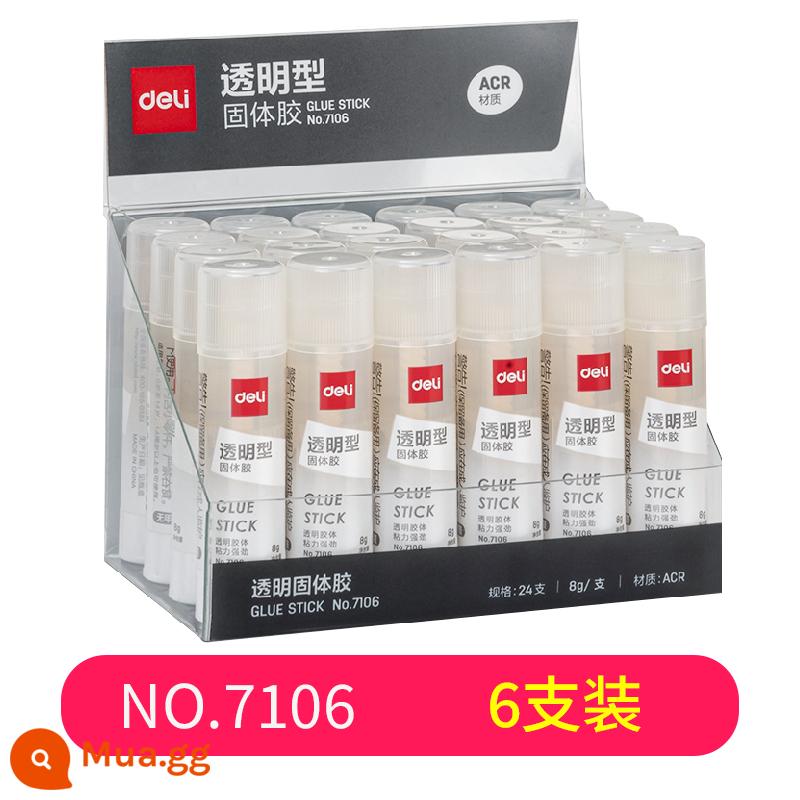 Keo dính mạnh mẽ cỡ lớn 12-21g văn phòng phẩm học sinh hình bút trong suốt chắc chắn 36g keo đặc công suất lớn que sinh viên mẫu giáo handmade thạch keo dính keo đặc độ nhớt cao - 8g/6 miếng (màu thạch ACR)/