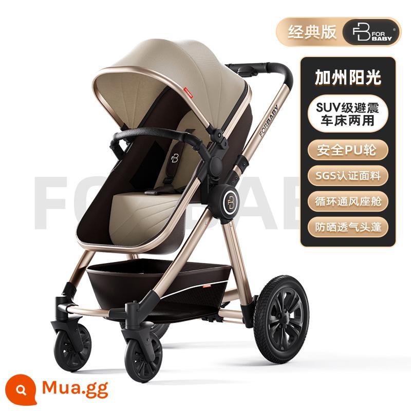 Xe đẩy em bé hai chiều FORBABY của Đức có thể ngồi và nằm với tầm nhìn cao xe đẩy trẻ sơ sinh giảm xóc - California Sunshine [được quản lý cửa hàng khuyên dùng, bán chạy 10W+]