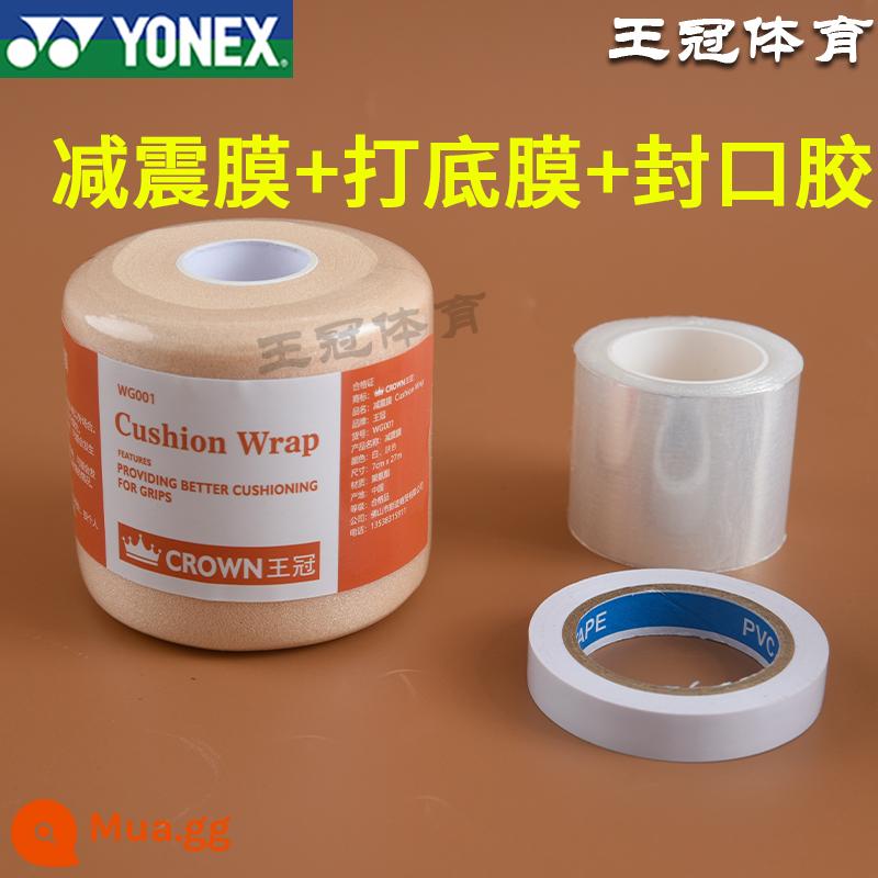 Phim đệm Yonex vợt cầu lông hấp thụ sốc phim tay gel đệm phim đệm phim tay cầm cơ sở phim niêm phong keo - Crown Big Volume Skin Color + Primer + Sealing Glue, hiệu quả chi phí cao