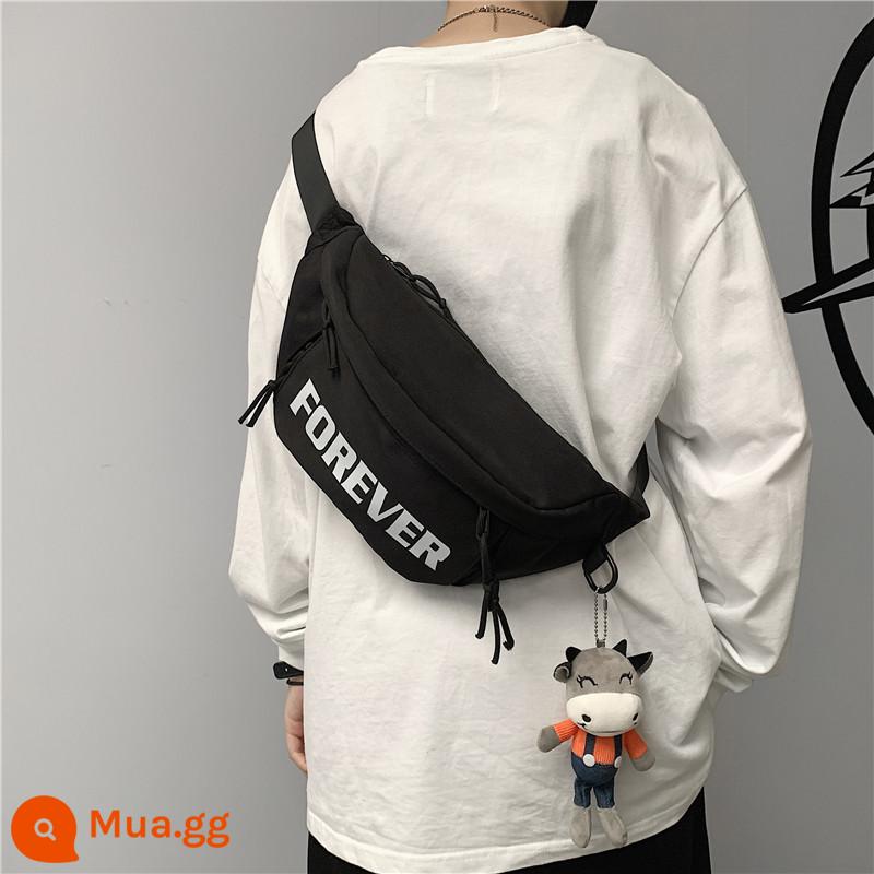 Túi ngực ba lô nam satchel túi thắt lưng nam túi messenger nữ túi đeo vai túi đeo vai thể thao thương hiệu hợp thời trang túi nam mùa hè - Màu đen có mặt dây chuyền. Hãy thu thập và mua để nhận huy hiệu.