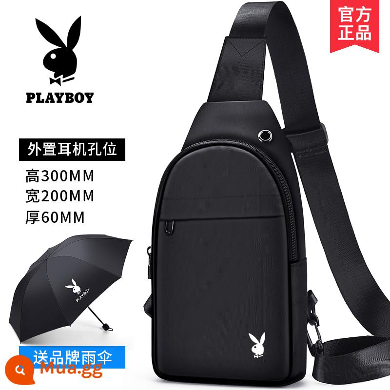 Túi Ngực Playboy Nam Túi Triều Thương Hiệu Mùa Hè Mới Túi Đeo Vai Dung Tích Lớn Cổ Ngực Ba Lô Nhỏ - Style Six Black [Ô miễn phí]