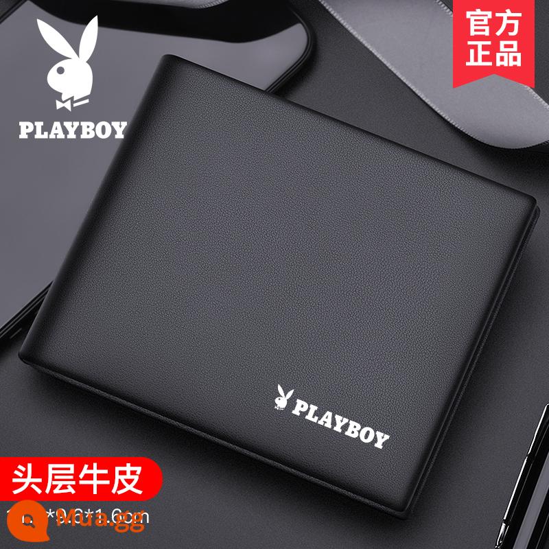 Ví Playboy Da Nam Ví Ngắn Sinh Viên Mới Bằng Lái Xe Ví Triều Túi Đựng Thẻ Hộp Quà Tặng - [Da bò lớp 1] 2023