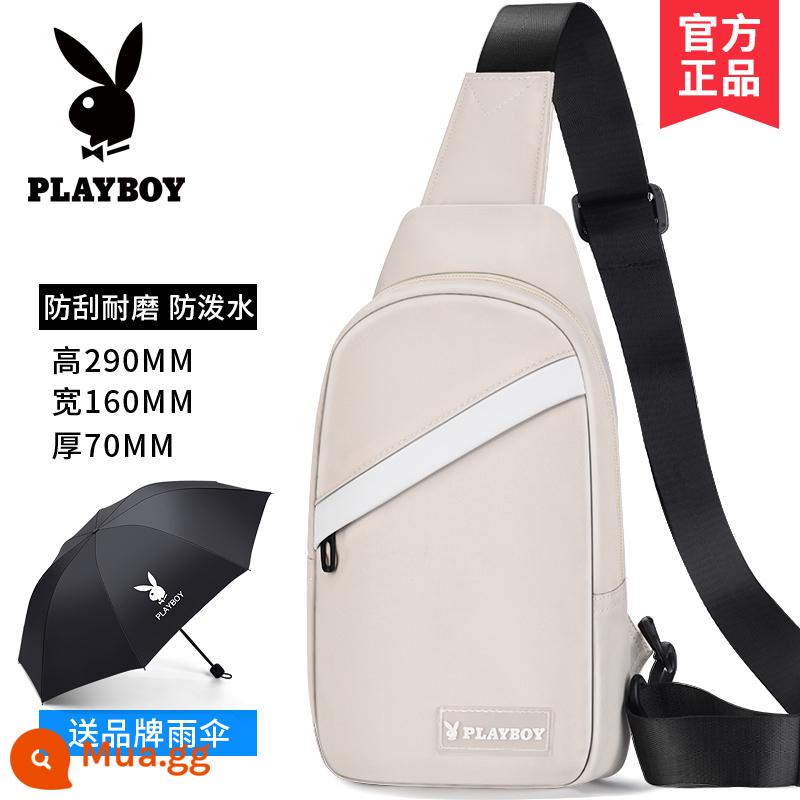 Túi Ngực Playboy Nam Túi Triều Thương Hiệu Mùa Hè Mới Túi Đeo Vai Dung Tích Lớn Cổ Ngực Ba Lô Nhỏ - Kiểu 1 Trắng nhạt [Đơn giản] [Ô miễn phí]