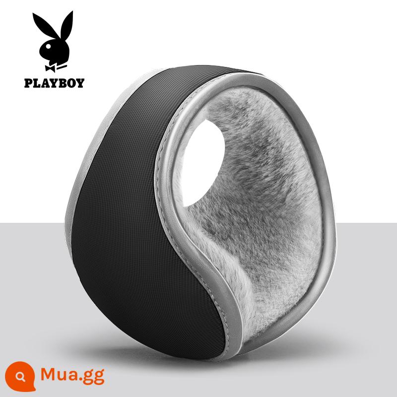 Bịt tai Playboy nam mùa đông ấm chống đông bịt tai bao tai túi mùa đông bảo vệ tai mũ tai lạnh bịt tai - Kiểu bảy [màu đen có dải phản quang]