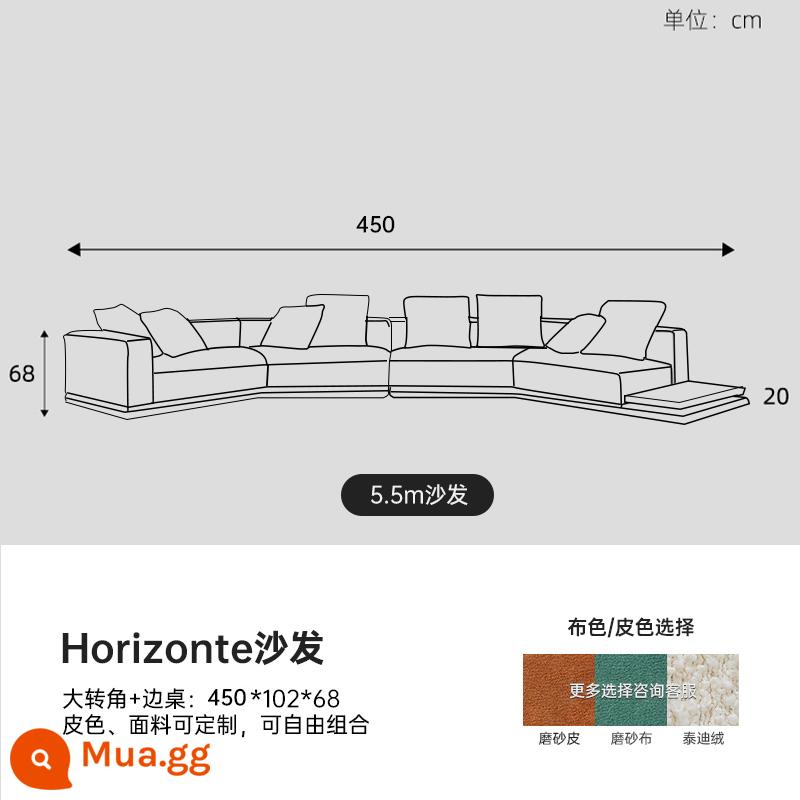 Yanleju 2022 Ý nghĩa mới Ý nghĩa hiện đại Horizo ​​Horizon Sofa Phòng khách Lớp phẳng Lớp phẳng - Góc lớn + bàn phụ 450cm