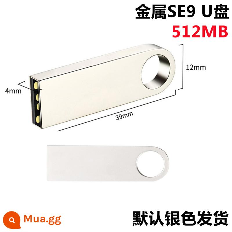 Dung lượng nhỏ U đĩa đấu thầu 512m kim loại sáng tạo ổ đĩa flash 2g quà tặng doanh nghiệp 4g chữ 8g USB 1g LOGO tùy chỉnh - Màu nâu 512[M] Kim loại SE9