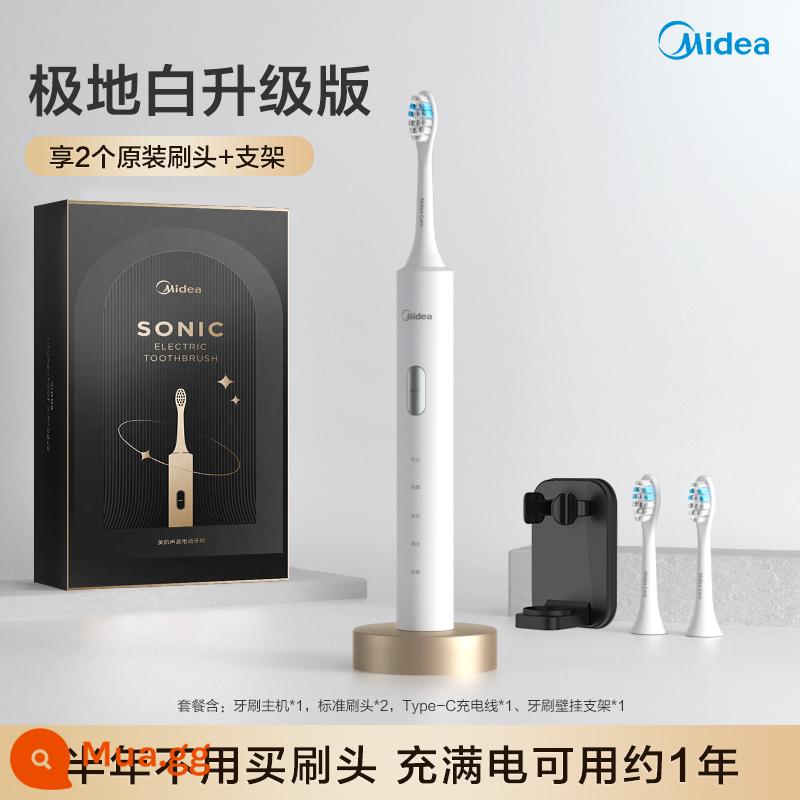 Bàn Chải Đánh Răng Điện Midea Người Lớn Hộ Gia Đình Nam Nữ Sạc Hoàn Toàn Tự Động Siêu Âm Tóc Mềm Cặp Đôi Hộp Quà Tặng Sinh Viên đảng - Trắng