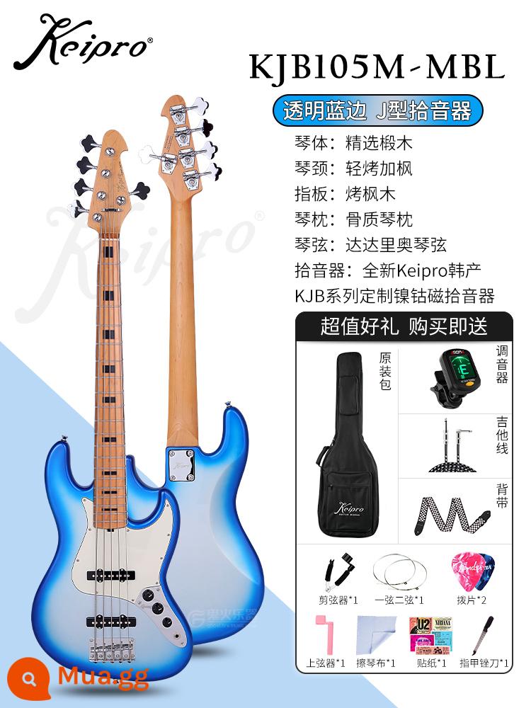 2022 MỚI KEIPRO KJB100 FULL SERIES CỦA BASS BASS BẮT ĐẦU - [Dây thứ năm] KJB105M-MBL viền xanh trong suốt