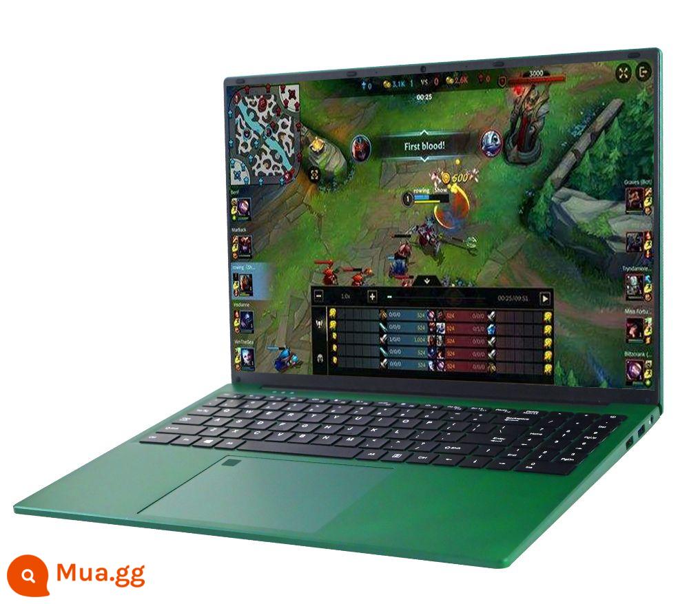 Đèn máy tính xách tay siêu mỏng 16 inch thế hệ Intel12 và trò chơi thiết kế văn phòng lớp học trực tuyến di động dành cho sinh viên - Thiết kế/chơi game N5105 thế hệ thứ 12 16,1 inch màu xanh lá cây