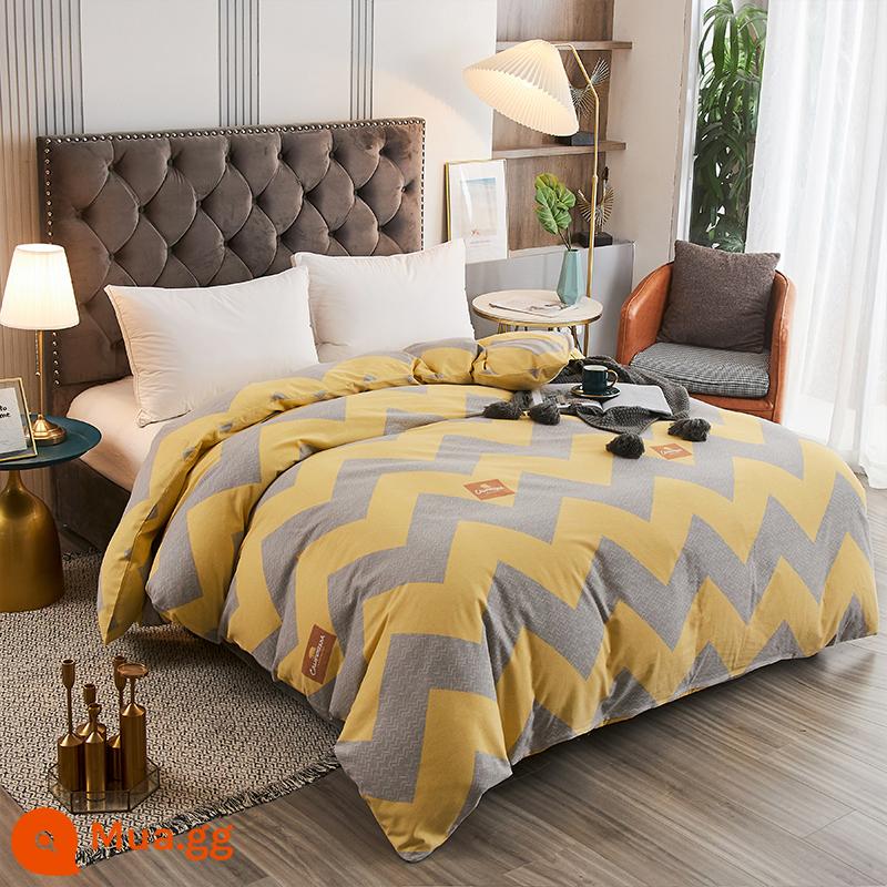 Quá khổ 248x248 cotton dày chải vỏ chăn 229*230 cotton nguyên chất vỏ chăn đơn mảnh 220*250 tùy chỉnh 7x7 - QUẢNG CÁO Memphis