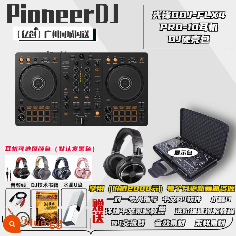 Pioneer/Pioneer DDJ-400 DDJ-FLX4 Bộ điều khiển DJ Bộ điều khiển DJ Bộ điều khiển DJ Pioneer cấp cơ bản - Tai nghe Pioneer DDJFLX4+Pro+Túi DJ phong cách mới