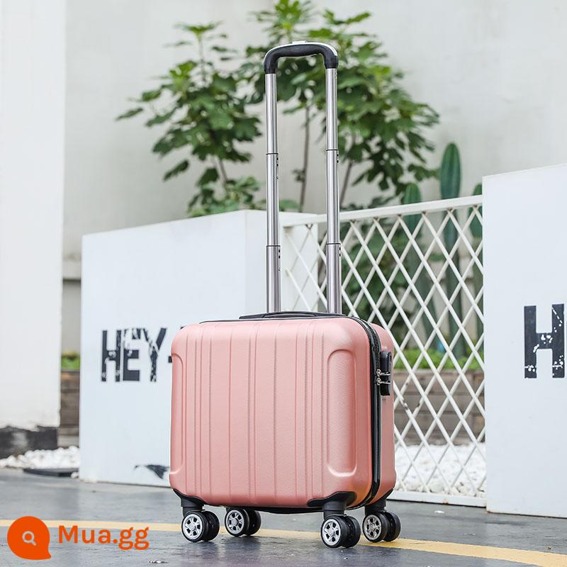 Mới nội trú trường hợp nam 18 inch vali nhỏ vali sinh viên nữ đa năng bánh xe mật khẩu hộp LOGO tùy chỉnh thủy triều - Sọc dọc thời trang màu vàng hồng