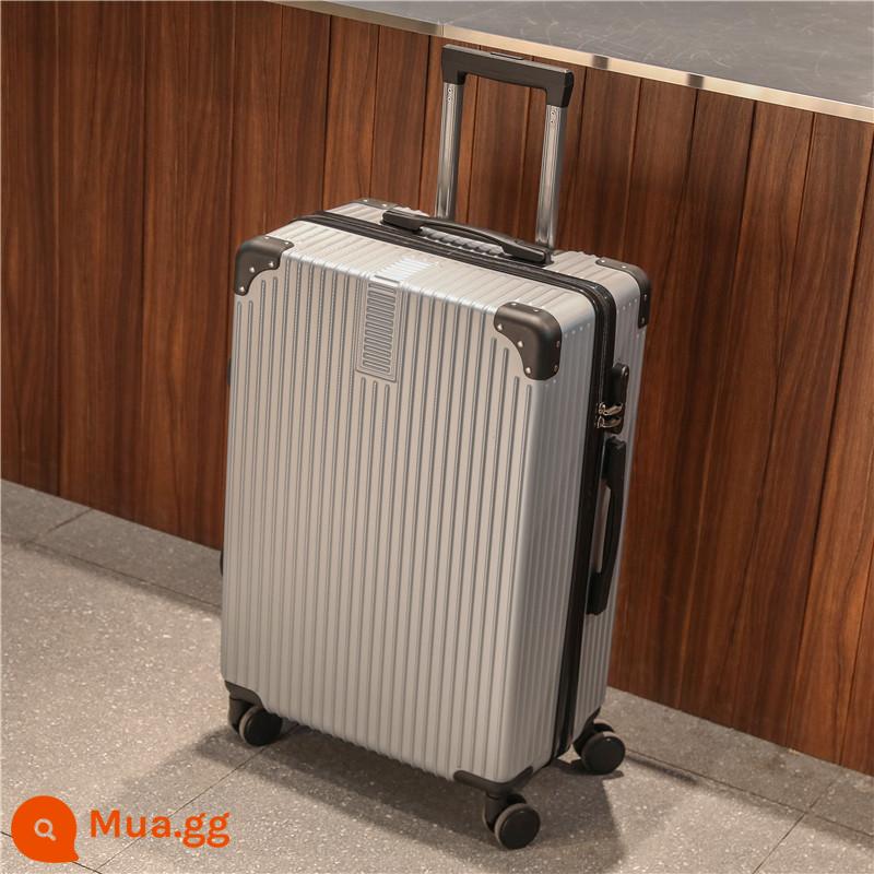 Vali nữ nhỏ mới 20 inch sinh viên nam 24 hộp mật khẩu lên máy bay vali da du lịch 26 lưới xe đẩy màu đỏ - thanh niên góc phải màu xám