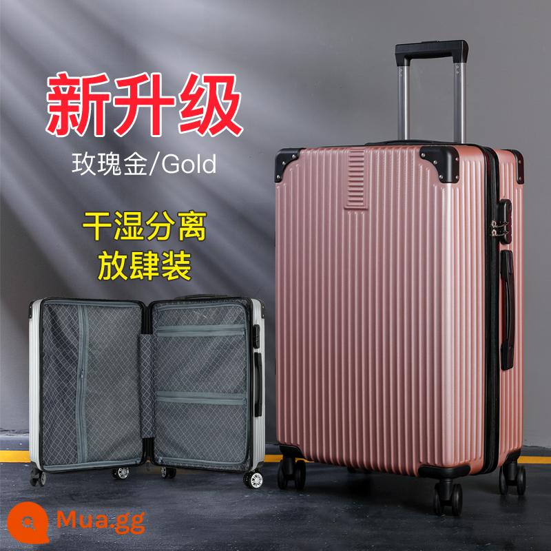 Vali nữ nhỏ mới 20 inch sinh viên nam 24 hộp mật khẩu lên máy bay vali da du lịch 26 lưới xe đẩy màu đỏ - Mẫu lót cao cấp nâng cấp màu vàng