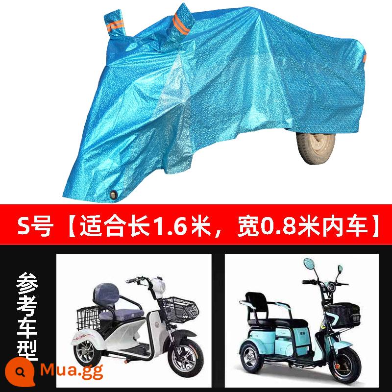 Áo che mưa xe ba bánh chạy điện, áo poncho chống nước, áo che toàn thân, áo khoác xe máy xe tay ga dành cho người lớn, áo chống nắng và che mưa - Ba bánh S màu xanh