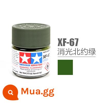 【Mẫu 3G】Mô hình sắc tố sơn Tamiya Sơn gốc nước đặc biệt Dòng mờ XF1-XF24 10mL - XF67 NATO màu xanh lá cây