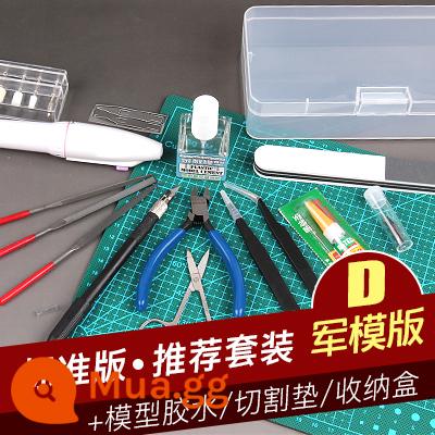 Mô Hình Gundam Bộ Dụng Cụ Tập Sự Quân Sự Lắp Ráp Bút Dao Kéo Đa Năng Mài Sản Xuất Túi Miệng Nước Kìm - Bộ đề xuất (mẫu quân sự) D