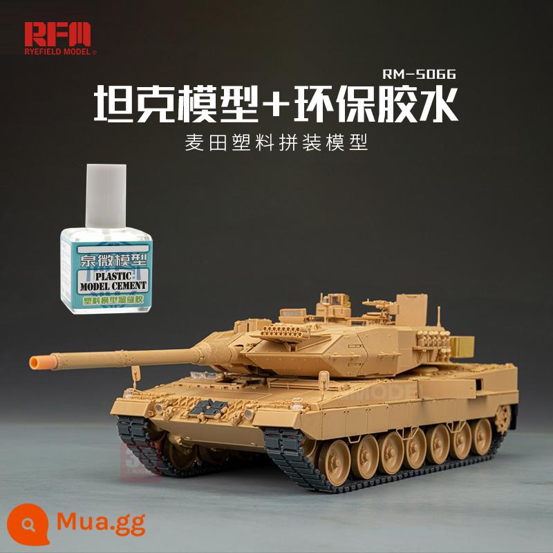 Mô hình 3G cánh đồng lúa mì xe tăng lắp ráp quân sự RM-5066 1/35 Leopard 2A6 hiện đại của Đức cấu trúc đầy đủ bên trong - Xe tăng chiến đấu chủ lực + keo thân thiện với môi trường