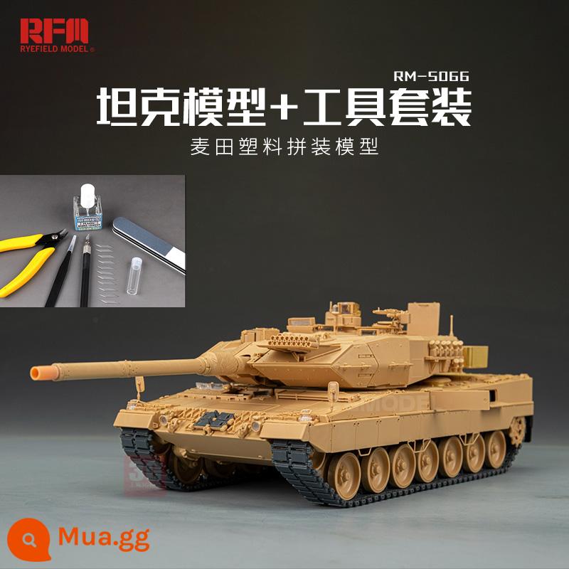 Mô hình 3G cánh đồng lúa mì xe tăng lắp ráp quân sự RM-5066 1/35 Leopard 2A6 hiện đại của Đức cấu trúc đầy đủ bên trong - Xe tăng chiến đấu chủ lực + bộ dụng cụ