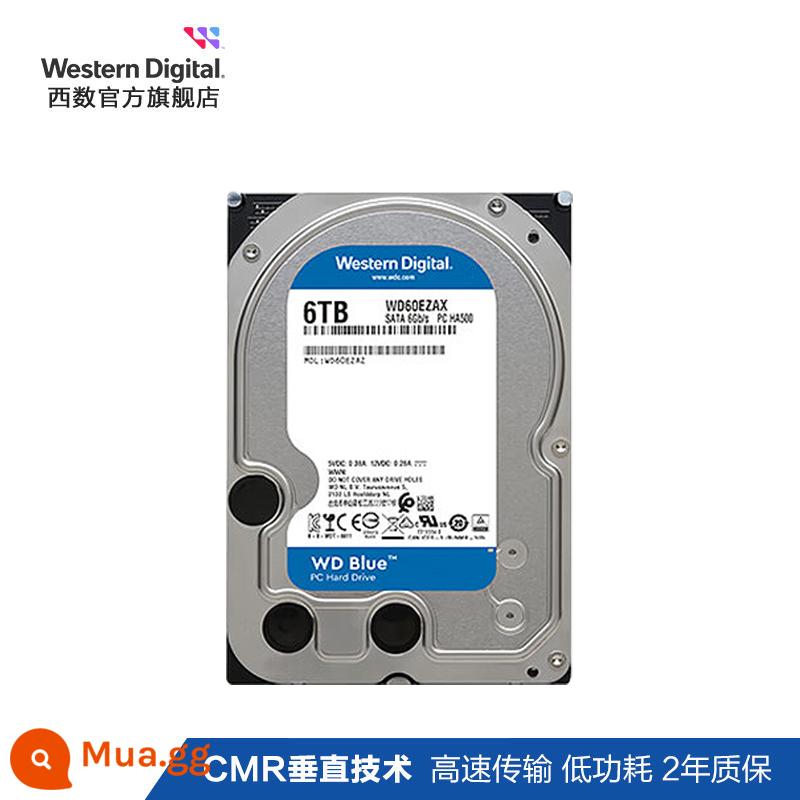 Ổ cứng cơ WD Western data 4t 2t 4tb 6t 8tWestern2tb đĩa cơ 1tb máy tính 1t máy tính để bàn - Đĩa xanh 6T CMR WD60EZAX