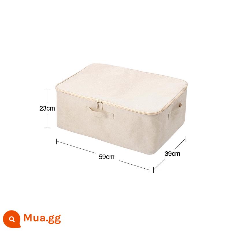 Hộp đựng mềm pha trộn sợi polyester và vải lanh MUJI - Dài 59×rộng 39×cao 23cm