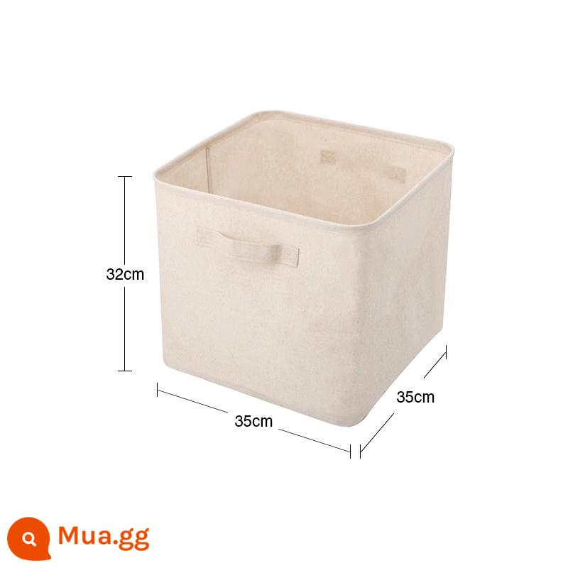 Hộp đựng mềm pha trộn sợi polyester và vải lanh MUJI - Dài 35×rộng 35×cao 32cm