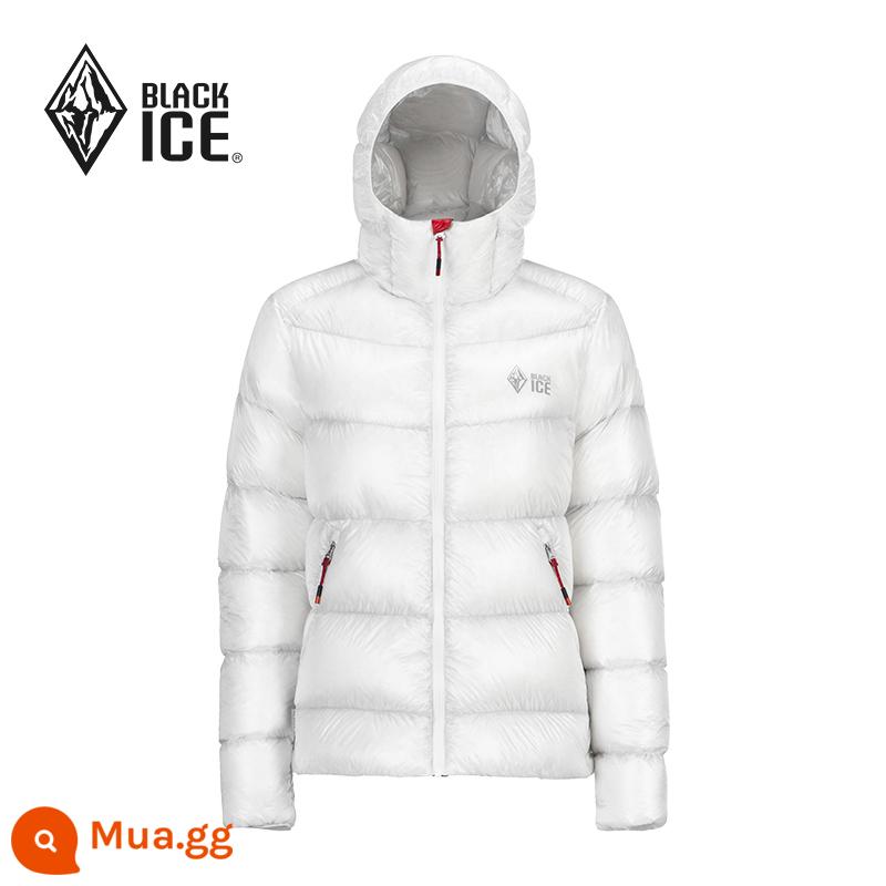 Black ice sản phẩm mới 900 áo khoác phao lông vũ cho nam và nữ ngoài trời chống lạnh và ấm lông ngỗng nhẹ áo khoác có mũ trùm đầu 732M - Mẫu nữ - trắng (mũ không dây rút)