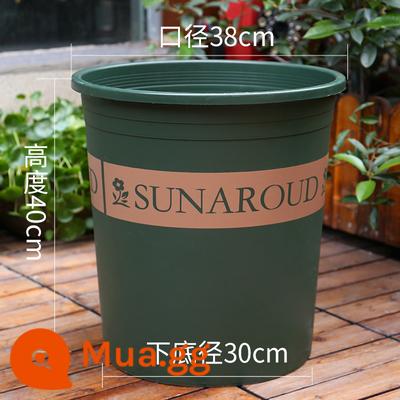 Chính hãng dày gallon nồi 6 gallon 7 gallon chậu hoa nhựa chậu hoa quá khổ nhựa cao ống hoa hồng cây ăn quả nồi - 7 gallon xanh quân đội [không có khay] 2 gói