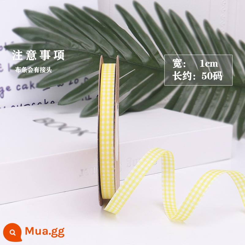 Ins Gấu Mini Feinan Tuyết Trang Trí Bánh Hộp Đóng Gói Trong Suốt 2 Inch Vòng Giấy Trong Suốt Hộp Bánh Mousse - Như trong hình Ruy băng kẻ sọc màu vàng 1cm