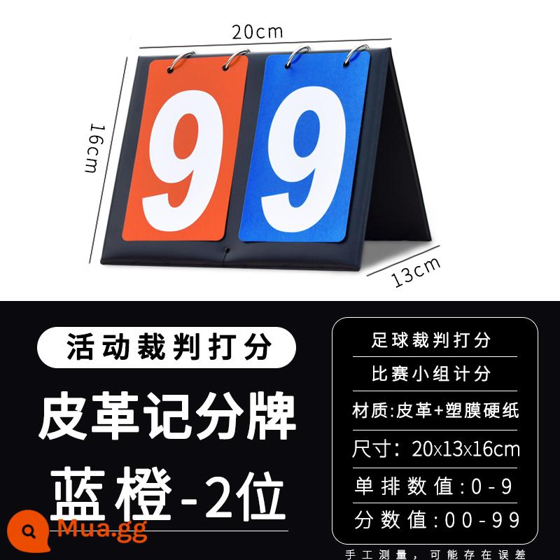 Bảng điểm bảng điểm có thể được lật lại bảng điểm bóng rổ bảng điểm bi-a bảng trò chơi bảng điểm bóng bàn - Bảng điểm hai chữ số màu xanh và cam