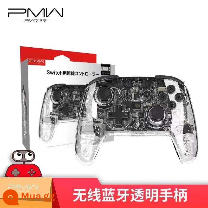 Liangzhi Switch Pro Lang Giá trị không dây Thức dậy Bluetooth GamePad Four -Genation Cat -shaped NS Jet - Tay cầm không dây thế hệ thứ hai có giá trị tốt, màu trong suốt, không đánh thức/nfc