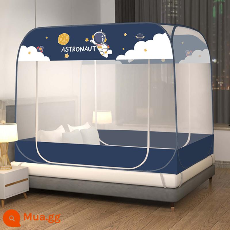 Màn chống muỗi yurt mới 1,5m tại nhà lắp đặt miễn phí Màn chống muỗi có dây kéo chống rơi cho trẻ em có giá đỡ lều 1,8m - Phi hành gia [Bảo hiểm vận chuyển miễn phí]