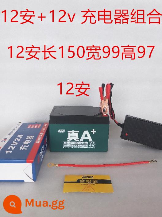 Chaowei pin axit chì 12V12AH đơn 6-DZM-12/6-DZF-20 pin chiếu sáng xe lăn âm thanh - Pin đơn Chaowei 12v12A + sạc 12v