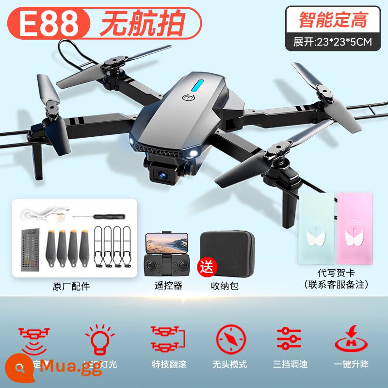 UAV chụp ảnh trên không chuyên nghiệp độ nét cao 8K tránh chướng ngại vật mô hình máy bay điều khiển từ xa mini drone dành cho học sinh tiểu học đồ chơi - [Thay thế cái mới sau khi sử dụng/Gửi túi bảo quản] Không chụp ảnh trên không - Cài đặt độ cao thông minh + - Đen