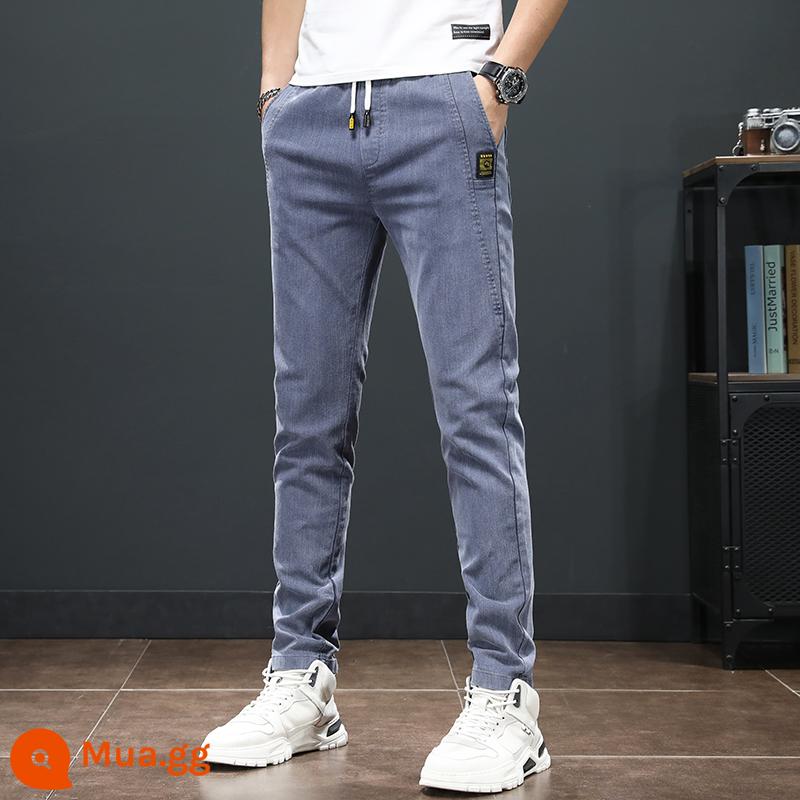 2023 mới nhỏ thẳng quần denim nam mùa hè mỏng phần xuân thu quần âu nam quần nam nam quần áo - màu xanh da trời