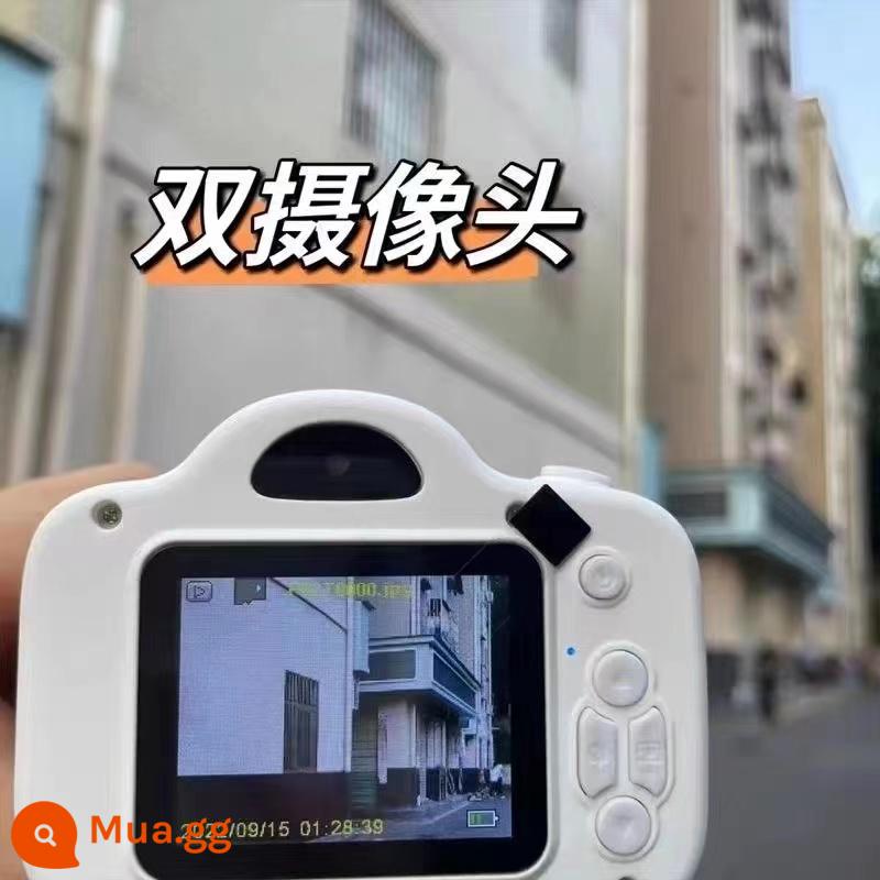 Cuốn sách nhỏ màu đỏ sinh viên máy ảnh kỹ thuật số trẻ em camera kép độ nét cao tải lên điện thoại di động bên sinh viên món quà video đồ chơi - Camera kép độ phân giải cao màu trắng (có thể chụp ảnh và quay video và chuyển sang điện thoại di động)