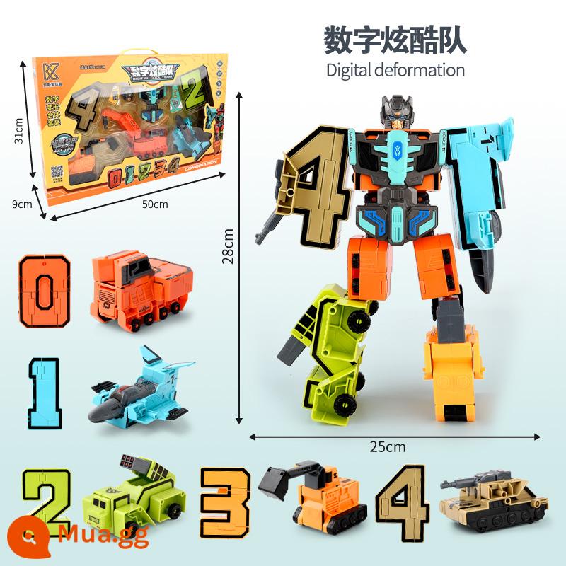 Máy biến áp kỹ thuật số Combat Robot Boy MECHA Transformers 4 Đồ chơi giải đố 3-6 tuổi - Số lượng lớn [01234] tặng kèm mũ bảo hiểm mecha