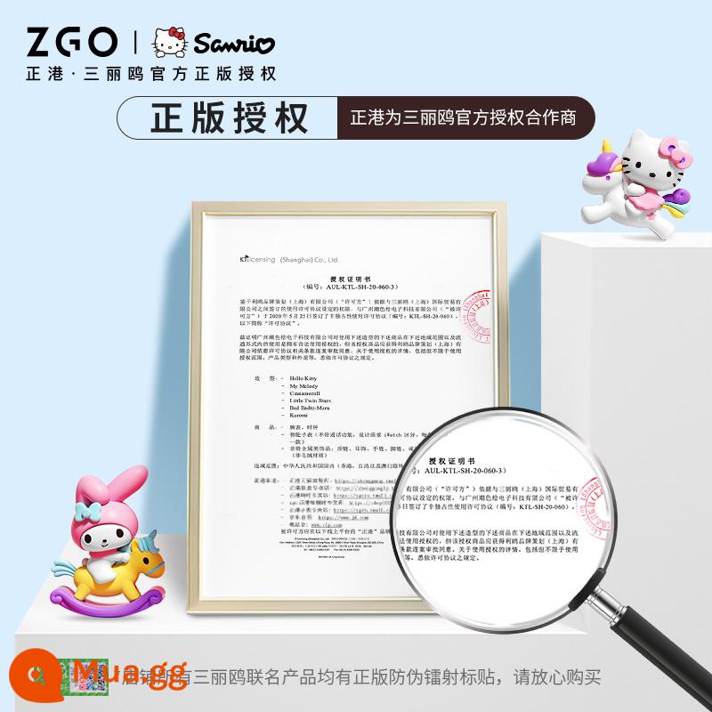 Zhenggang ZGOx quế chó đồng hồ nữ học sinh trung học cơ sở Sanrio chống thấm nước dạ quang đồng hồ điện tử trẻ em mẫu nữ - ★Có sẵn ủy quyền chính hãng để yêu cầu★Phong cách tương tự như Xiaohongshu