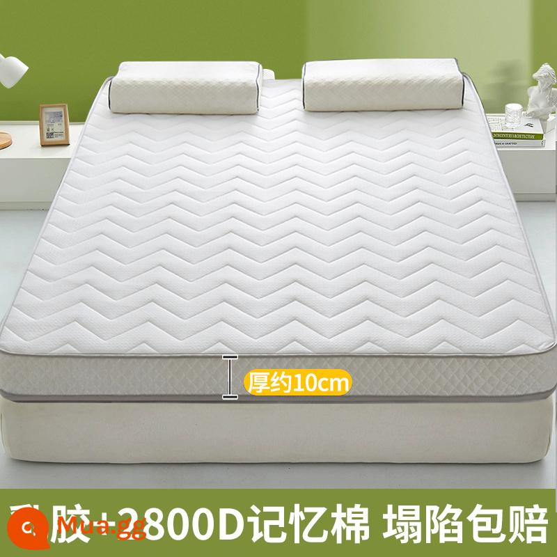 Nệm Cao Su Đệm Phòng Ngủ Nhà Giường Đôi Tatami Thảm Cho Thuê Đặc Biệt Xốp Ký Túc Xá Sinh Viên Đơn - Mẫu ba chiều - khoảng 10cm, màu trắng gợn sóng [chống nấm mốc và chống ẩm, mủ thật] có hàng, cần gấp