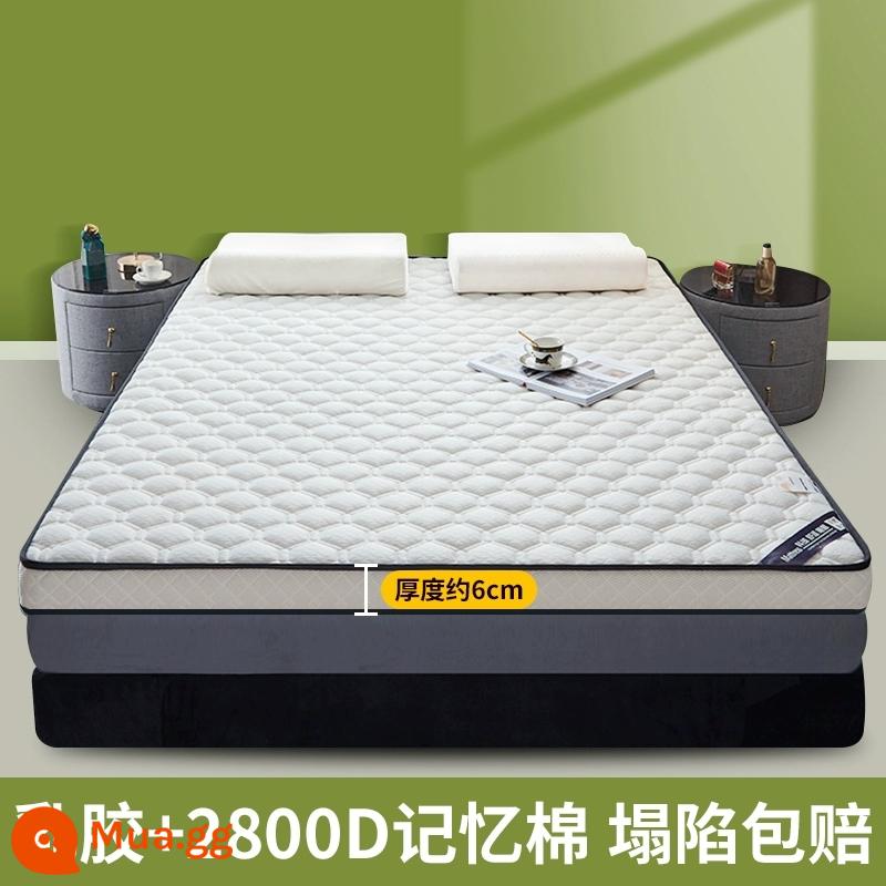 Đệm cao su phòng ngủ nhà tatami mat cho thuê đặc biệt 1 mét 5 miếng bọt biển thảm ký túc xá sinh viên đơn - Mô hình ba chiều - dệt kim màu trắng khoảng 6 cm [chống nấm mốc và chống ẩm, mủ thật] đã sẵn sàng để vận chuyển