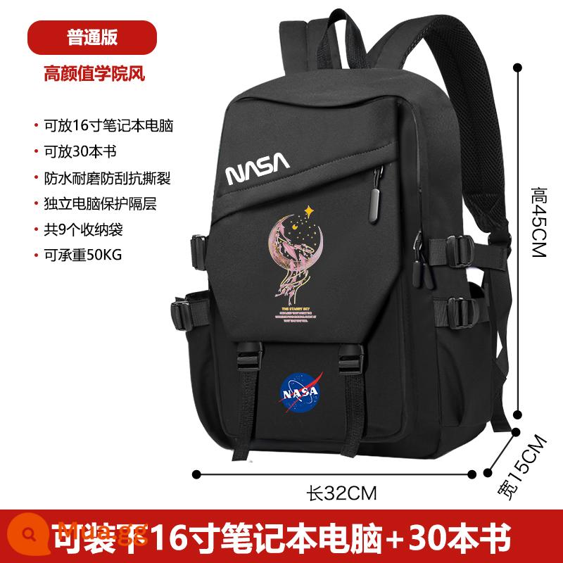 Hành Tinh Nasa Lười Thời Trang Schoolbag Ba Lô Nam Thích Hợp Học Sinh Trung Học Cơ Sở Đơn Giản Hợp Thời Trang Thương Hiệu Sinh Viên Đại Học Ba Lô - Cá heo hồng của NASA phát sáng trong bóng tối