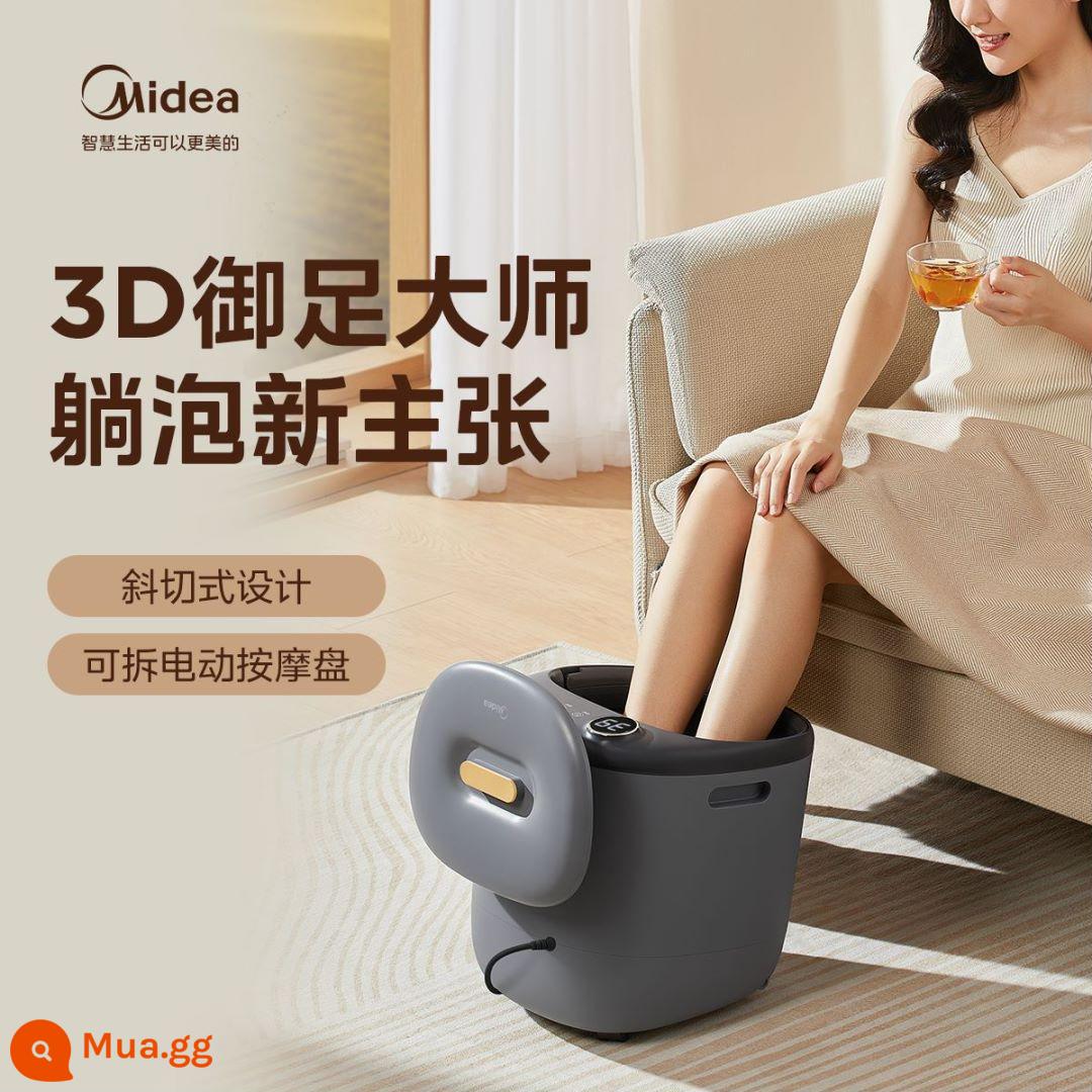 Xô ngâm chân thông minh Midea Xô massage nước nóng hoàn toàn tự động Điện gia dụng Nhiệt độ không đổi Bồn ngâm chân Bồn tắm chân khỏe mạnh - ngôi sao màu xám