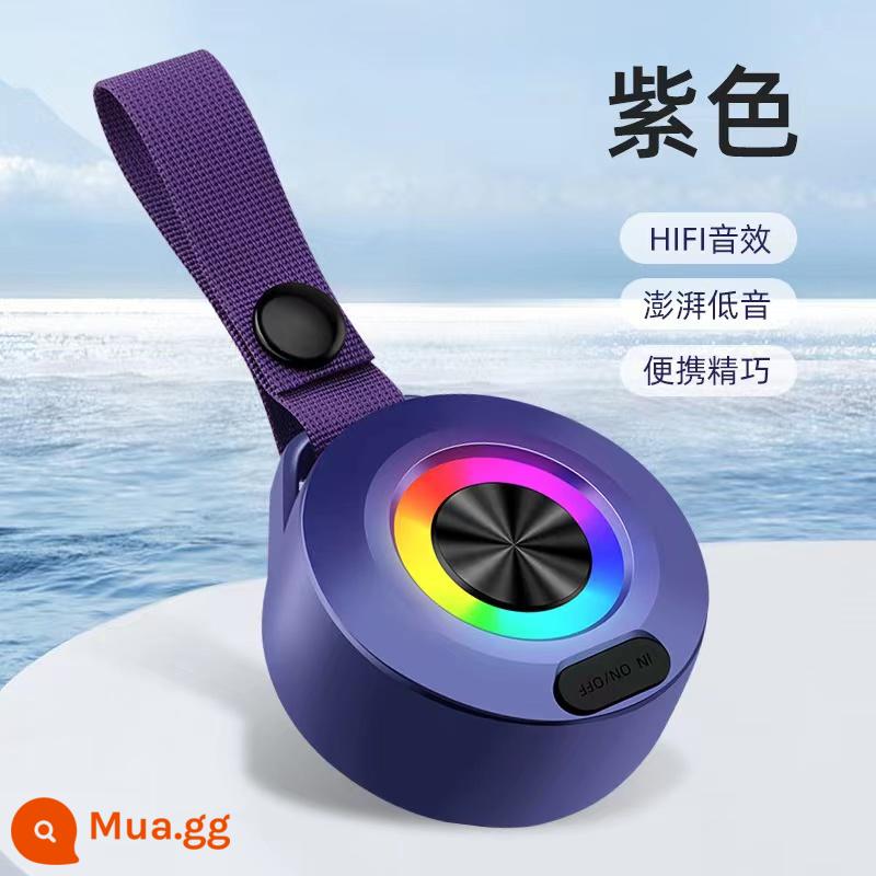 Mới Nhiều Màu Sắc Đèn Loa Bluetooth Loa Siêu Trầm Nhà Ngoài Trời Cưỡi Leo Núi Di Động Loa Mini Chống Nước - Màu tím [Loa mini đầy màu sắc]