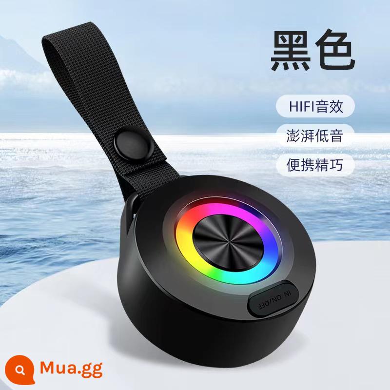 Mới Nhiều Màu Sắc Đèn Loa Bluetooth Loa Siêu Trầm Nhà Ngoài Trời Cưỡi Leo Núi Di Động Loa Mini Chống Nước - Đen [Loa mini nhiều màu sắc]