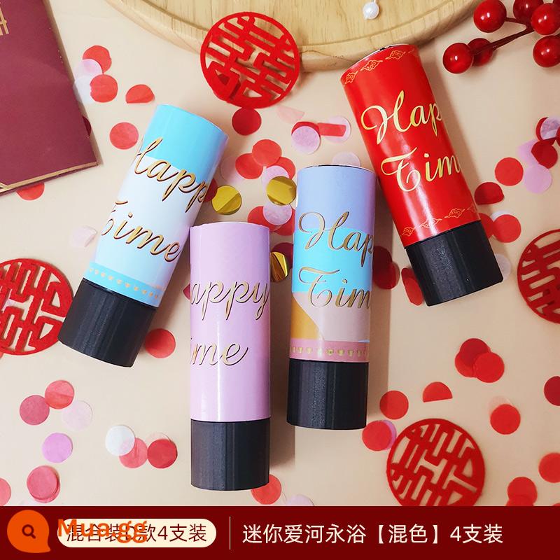 Pháo hoa đám cưới ống chào nhỏ màu macaron đám cưới ống phun pháo hoa pháo hoa đám cưới bánh sinh nhật pháo hoa nhỏ - Bồn tắm vĩnh cửu dòng sông tình yêu mini [Trộn màu]